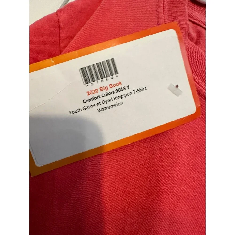 Youth Comfort‎ Colors Watermelon Pink Garment Dyed Ringspun T-Shirt NWT